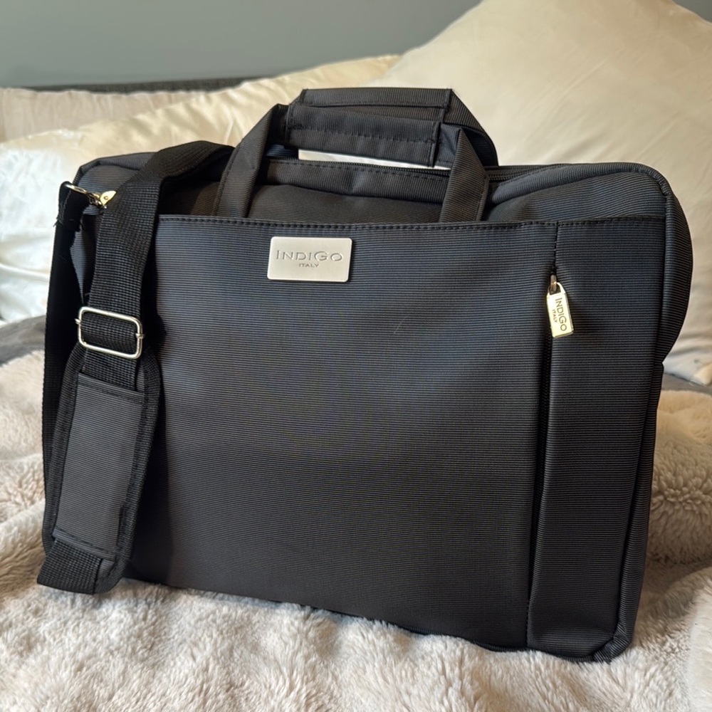 Indigo Black Nylon Laptop Bag/Briefcase